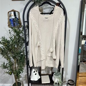 Natural Reflections Cream Cable Knit Sweater size xxl